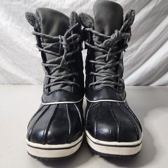 Dream Pairs Women's Insulated Duck Boots - Size 8 - Black/Gray, Water Resistant - Picture 3 of 7